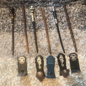 Harry Potter wands and stands